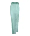 Off-white Knit Maxi Skirt In Blue