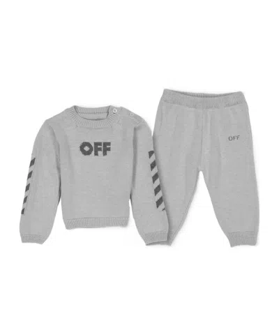 Off-white Kids' Knit Twopiece Set In Gray