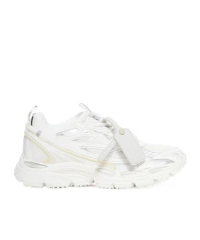 Off-white Leather-tag Lace-up Sneakers In White