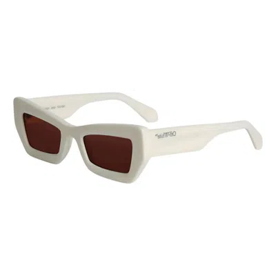 Off-white Ladies Black Square Sunglasses Oeri137aurora 0164 In ["brown"]