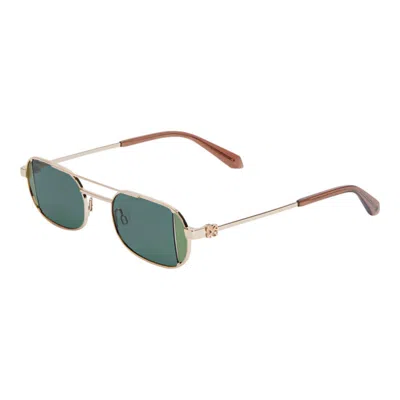 Off-white Ladies Black Square Sunglasses Oeri14hlynn 7650 In ["green"]