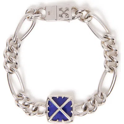 Off-white Lapis Lazuli Arrow Chain Bracelet In Multi