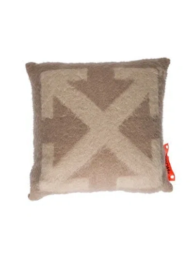 Pre-owned Off-white Large Arrows Cushion In Neutral