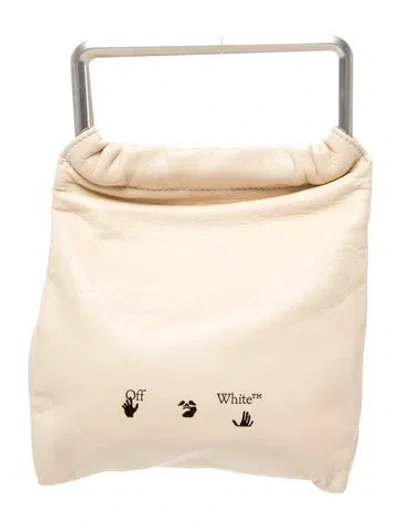 Pre-owned Off-white Leather Allen Tote Mini Bag In Neutral