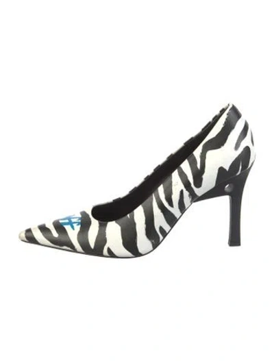 Pre-owned Off-white Leather Animal Print Pumps In Multi