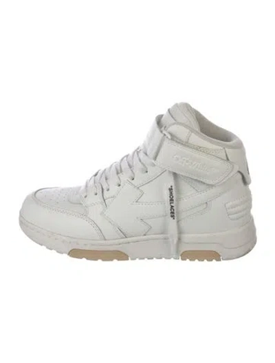 Pre-owned Off-white Leather Athletic Sneakers In Neutrals/white