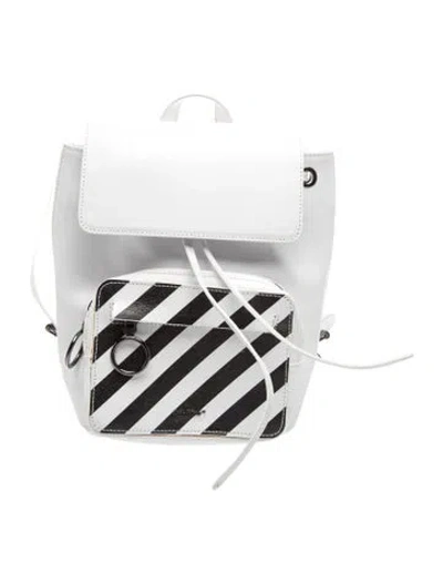 Pre-owned Off-white Leather Backpack In White
