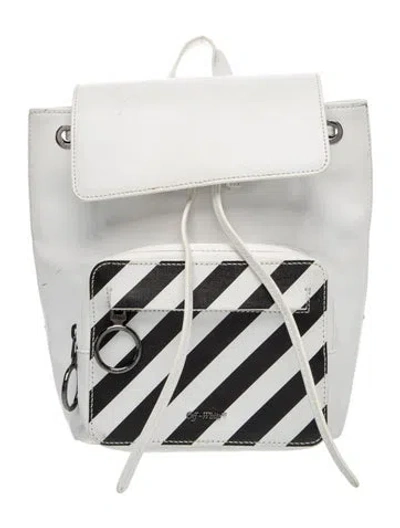 Pre-owned Off-white Leather Backpack In White