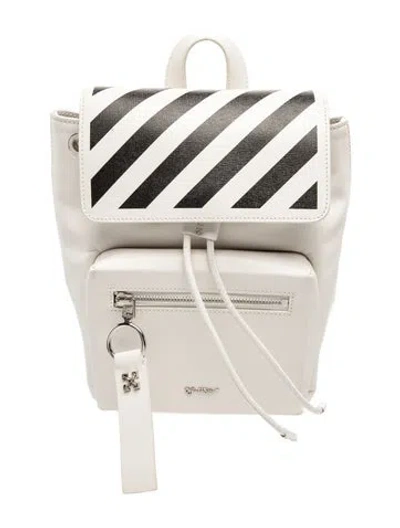 Pre-owned Off-white Leather Backpack In White