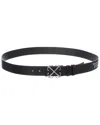 Off-white Leather Belt In Black