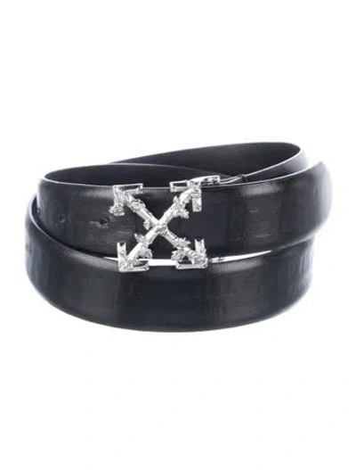 Pre-owned Off-white Leather Belt Kit In Black
