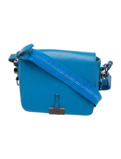 Pre-owned Off-white Leather Binder In Blue