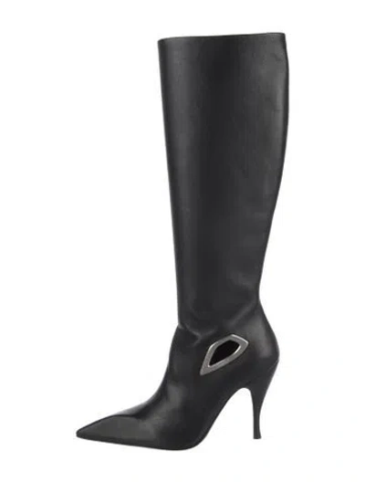 Pre-owned Off-white Leather Boots W/ Tags In Black