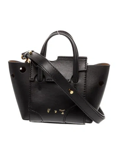 Pre-owned Off-white Leather Burrow 16 In Black