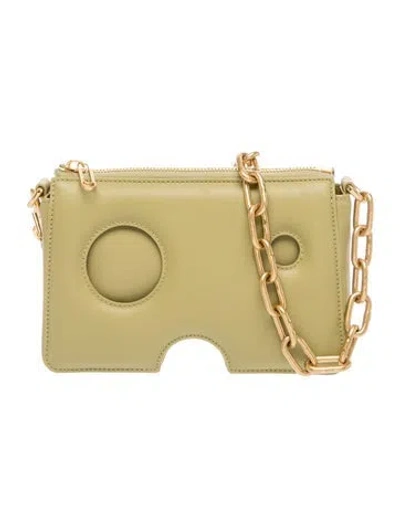 Pre-owned Off-white Leather Burrow In Green