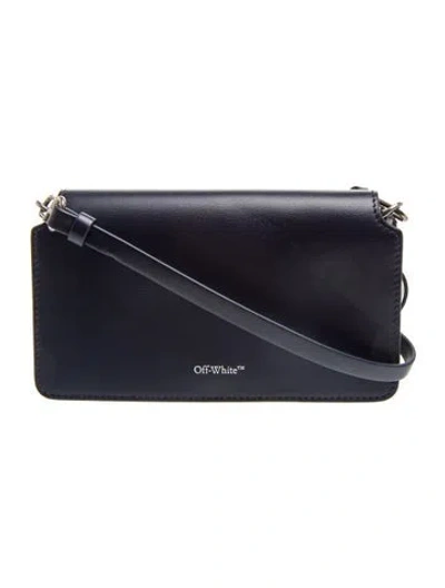 Pre-owned Off-white Leather Clutch In Blue