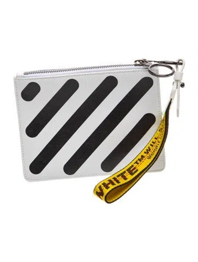 Pre-owned Off-white Leather Clutch In White