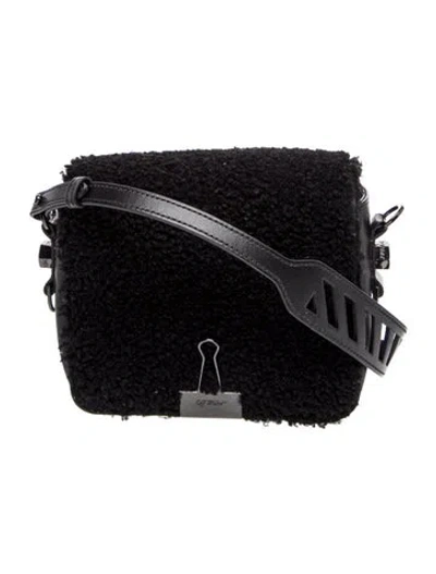Pre-owned Off-white Leather Crossbody Bag In Black
