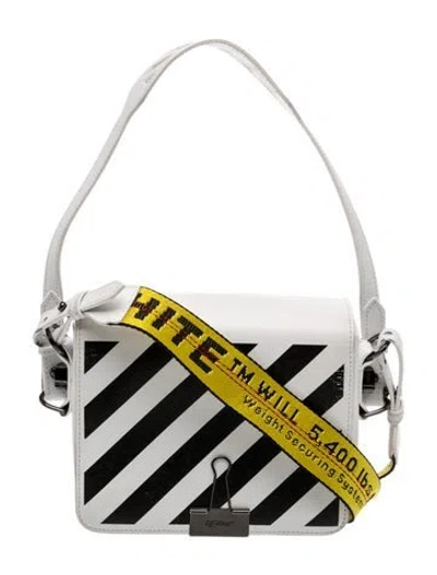Pre-owned Off-white Leather Crossbody Bag In Black/white