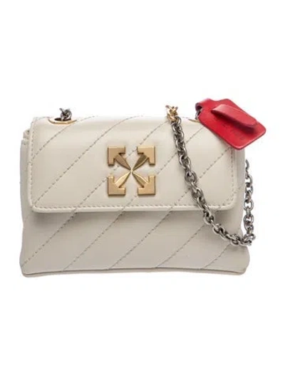 Pre-owned Off-white Leather Crossbody Bag In Neutral