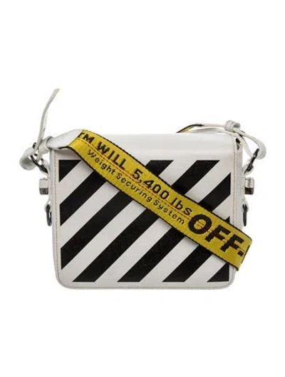 Pre-owned Off-white Leather Crossbody Bag In White