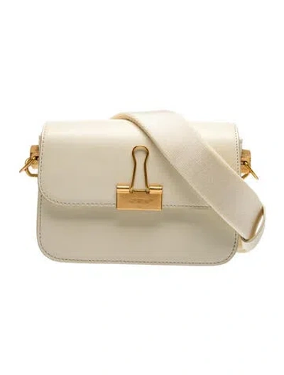Pre-owned Off-white Leather Crossbody Bag In White
