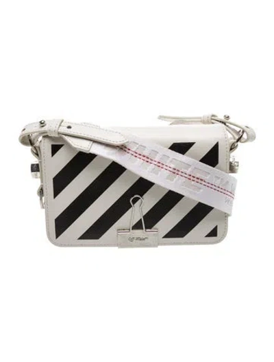 Pre-owned Off-white Leather Crossbody Bag In White