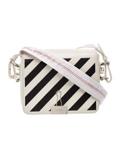 Pre-owned Off-white Leather Crossbody Bag In White