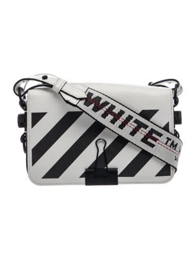 Pre-owned Off-white Leather Crossbody Bag In White