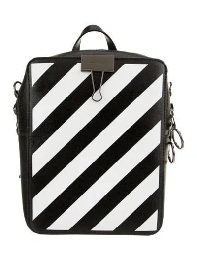 Pre-owned Off-white Leather Diagonals Binder In Multi