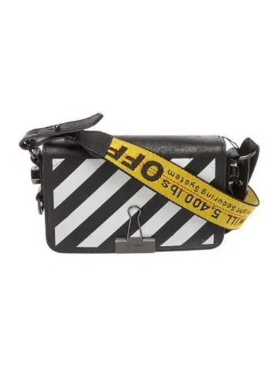 Pre-owned Off-white Leather Diagonals In Black