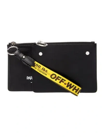 Pre-owned Off-white Leather For Display Only In Black
