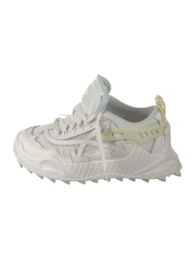 Pre-owned Off-white Leather Graphic Print Chunky Sneakers In White
