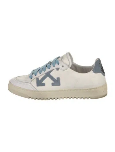 Pre-owned Off-white Leather Graphic Print Sneakers In Neutral