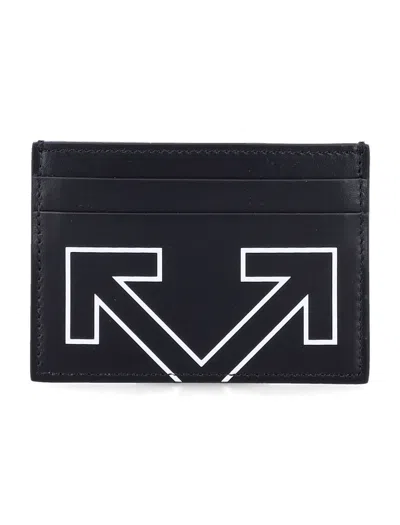 Off-white Leather Heritage Cardholder In Black