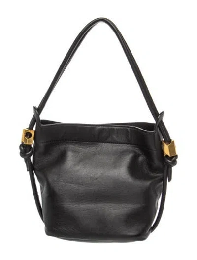 Pre-owned Off-white Leather Hobo In Black