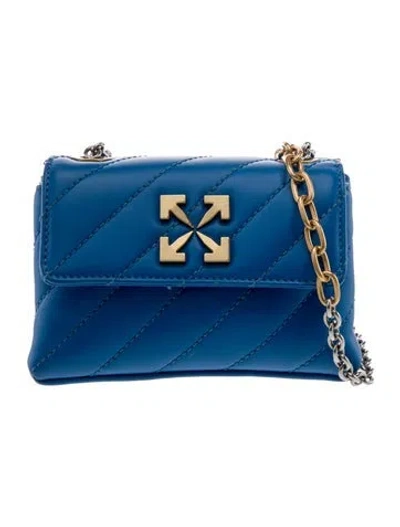 Pre-owned Off-white Leather Jackhammer In Blue
