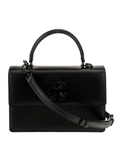 Pre-owned Off-white Leather Jitney 2.8 Handbag In Black