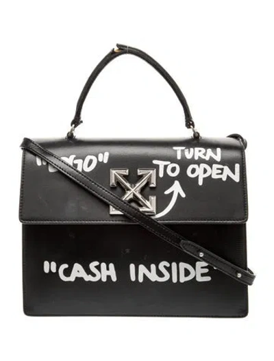 Pre-owned Off-white Leather Jitney In Black