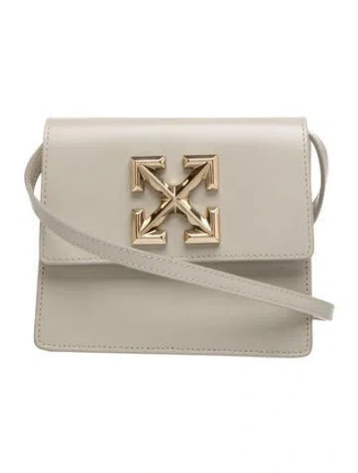 Pre-owned Off-white Leather Jitney In White