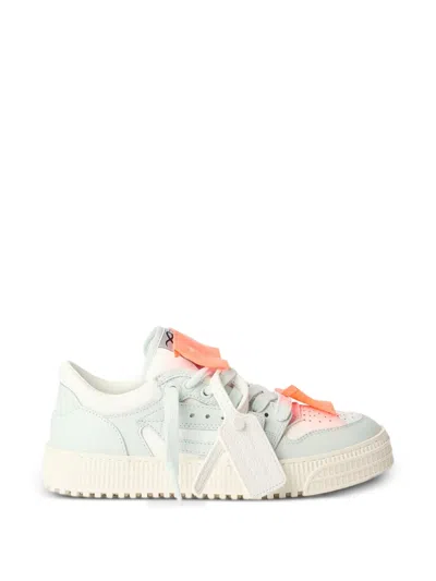Off-white Leather Lace-up Sneakers In Multi