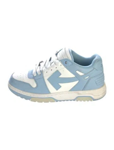 Pre-owned Off-white Leather Lasercut Accents Athletic Sneakers In White