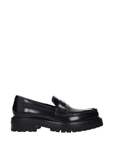 Off-white Leather Platform Loafer Loafer In Black