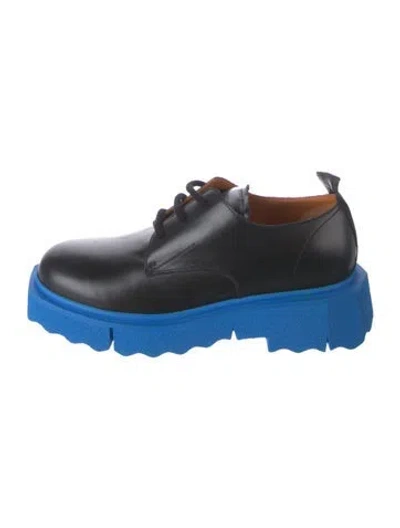Pre-owned Off-white Leather Loafers In Black