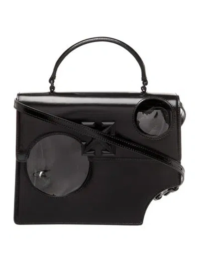 Pre-owned Off-white Leather Meteor 2.8 Jitney In Black