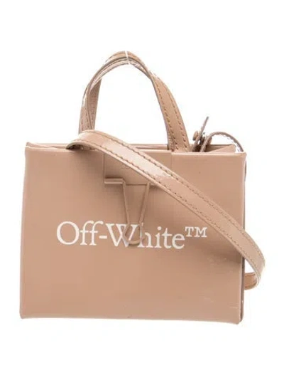 Pre-owned Off-white Leather Mini Box Bag In Neutral