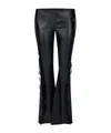 Off-white Leather Pants In Black