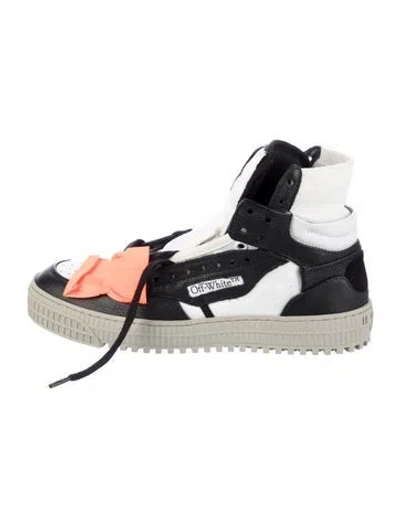 Pre-owned Off-white Leather Printed Sneakers In Black