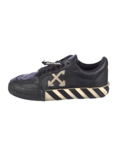 Pre-owned Off-white Leather Printed Sneakers In Blue