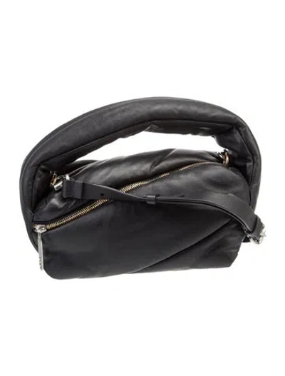 Pre-owned Off-white Leather Pump Pouch In Black
